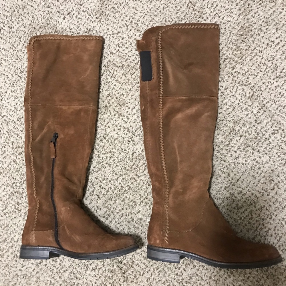 Free People Knee High Suede Boots - Gem